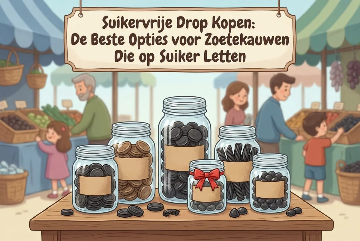 Professional header image for comparison analysis: Suikervrije Drop Kopen: De Beste Opties voor Zoetekauwen ...