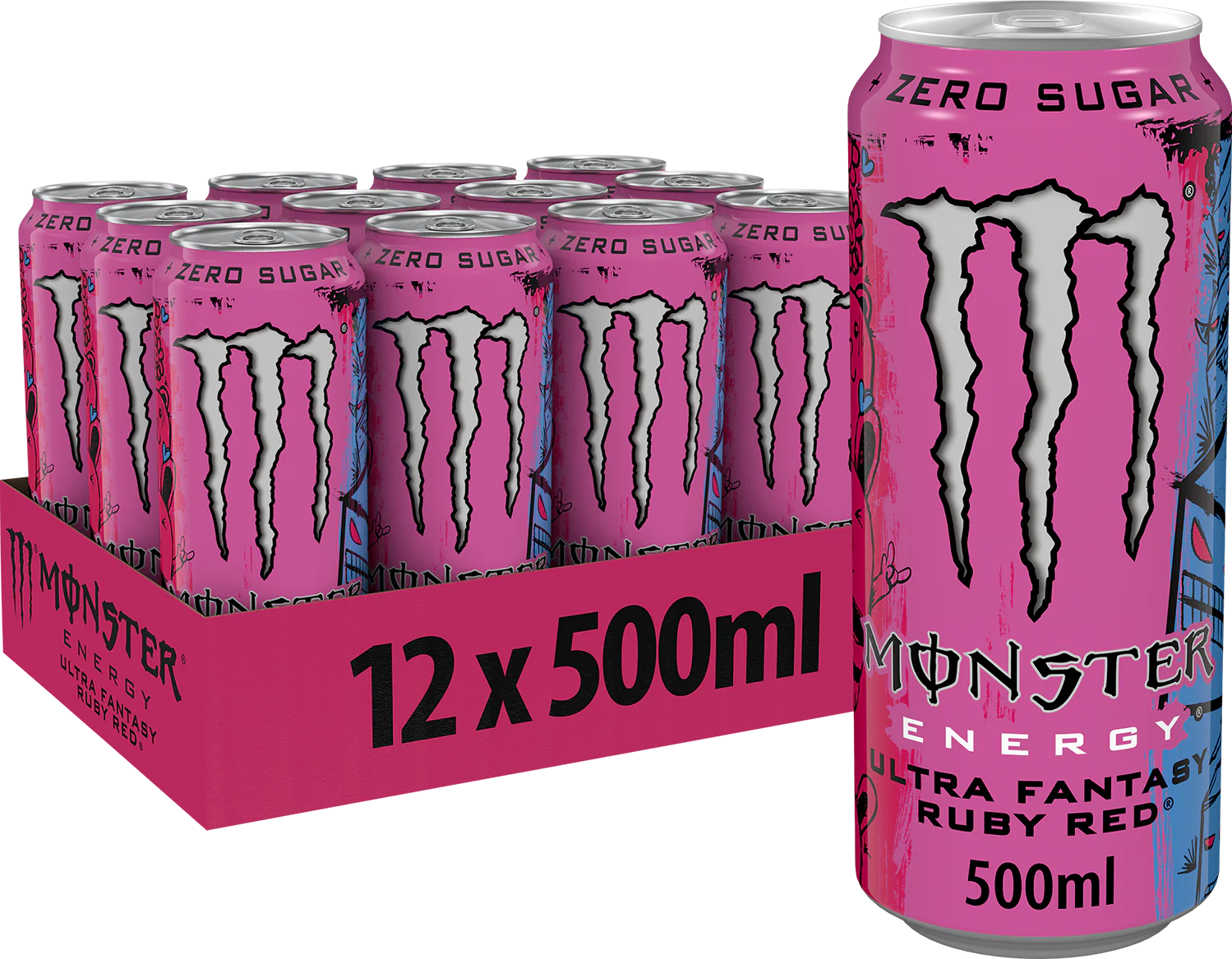 Monster Energy Ultra Fantasy Ruby Red 12x500ml - Incl Statiegeld