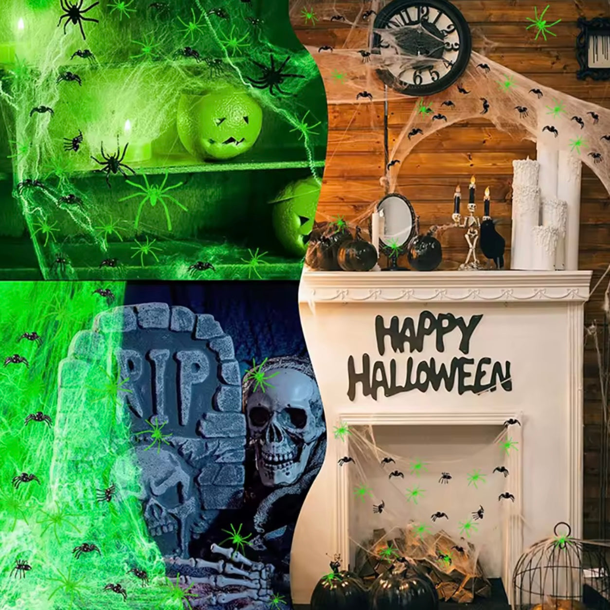 Glow in the Dark Spinnenweb