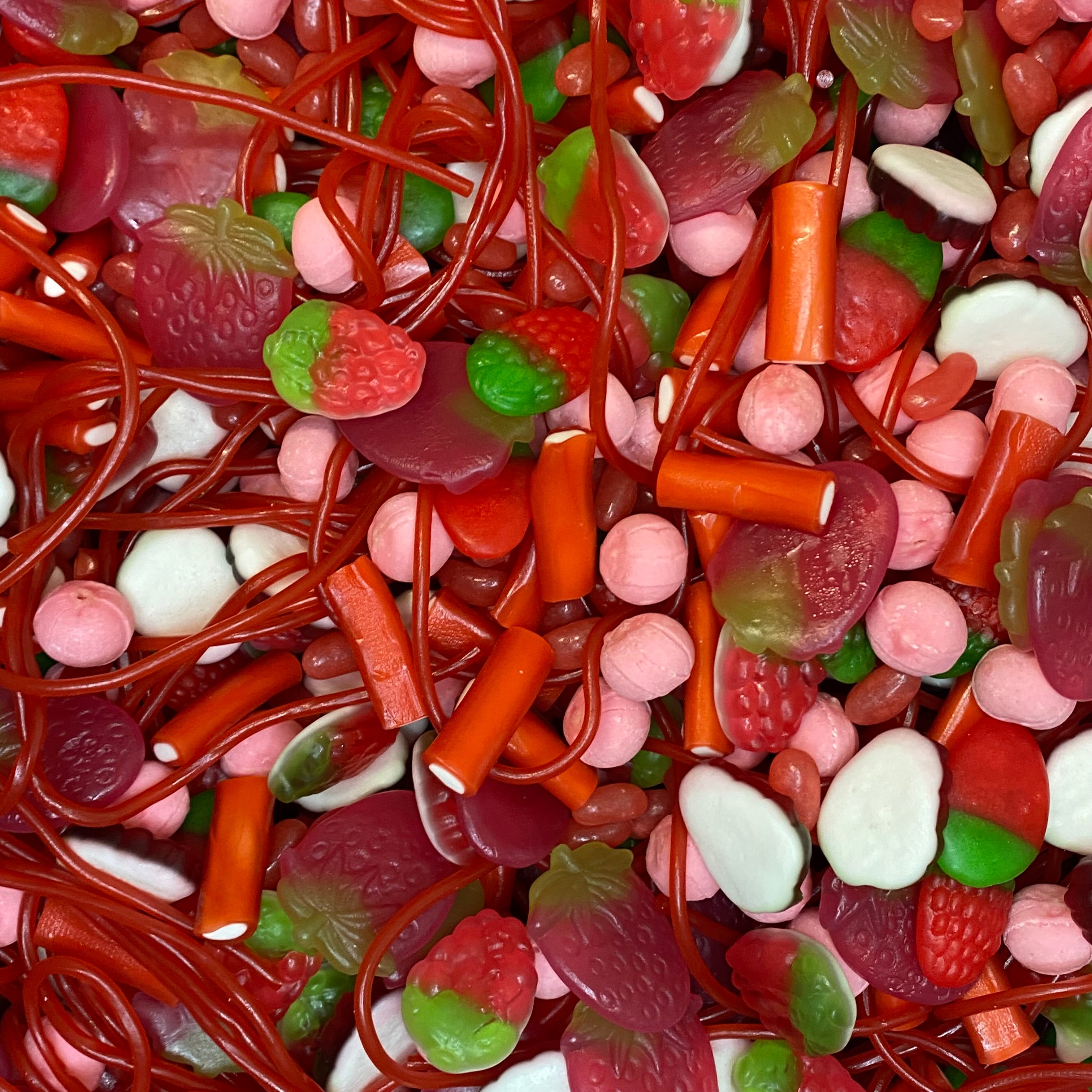 zoete aardbeien snoep mix