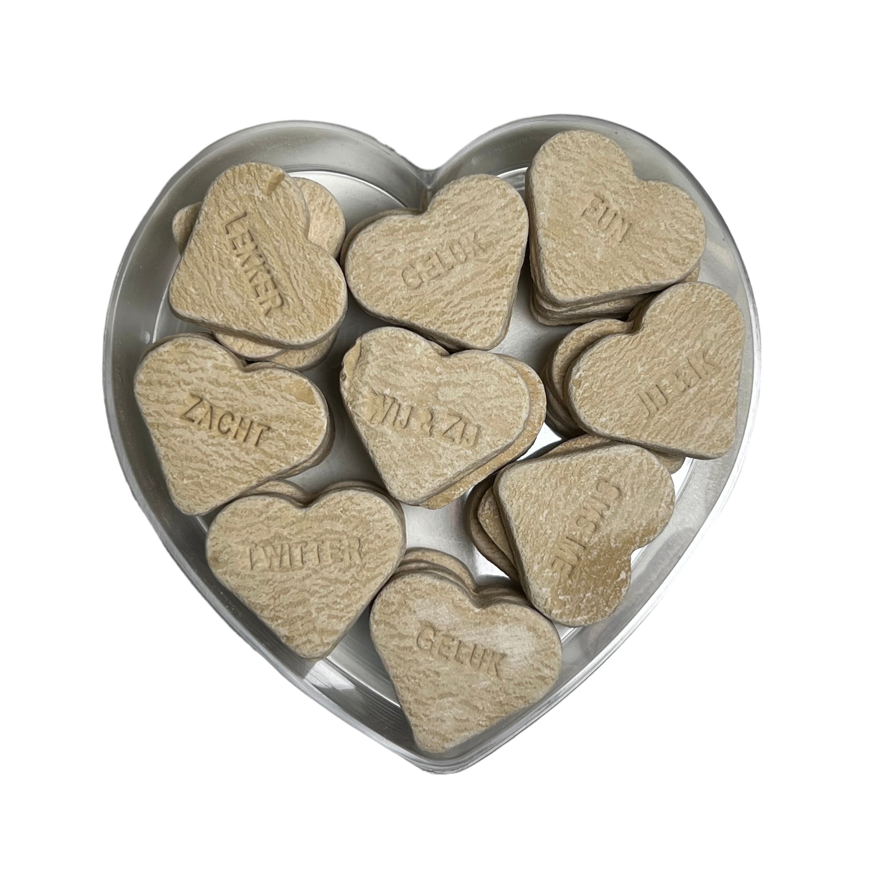 Plastic Hart gevuld met Grote Salmiak Harten