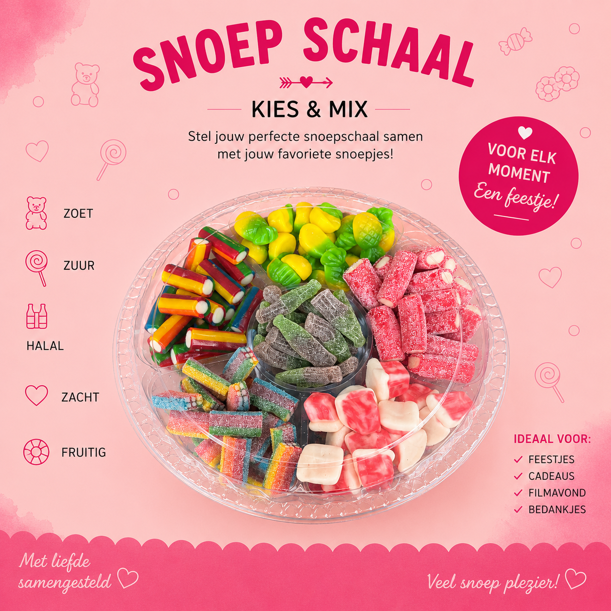 Halal Ronde Snoepschaal