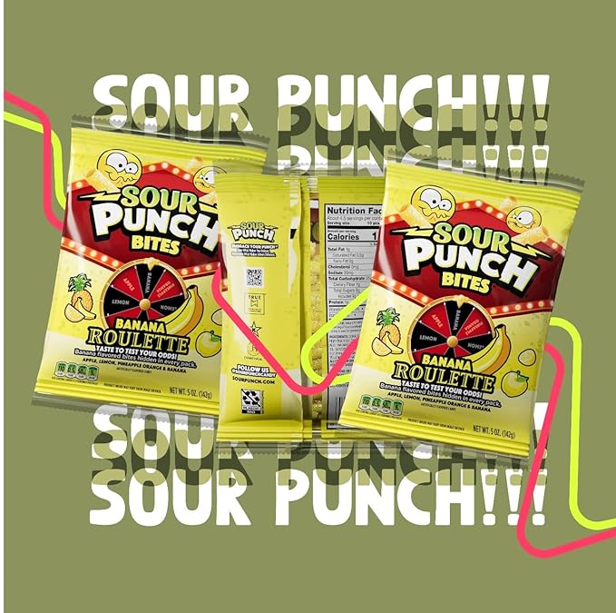 Sour Punch Bites Banana Roulette