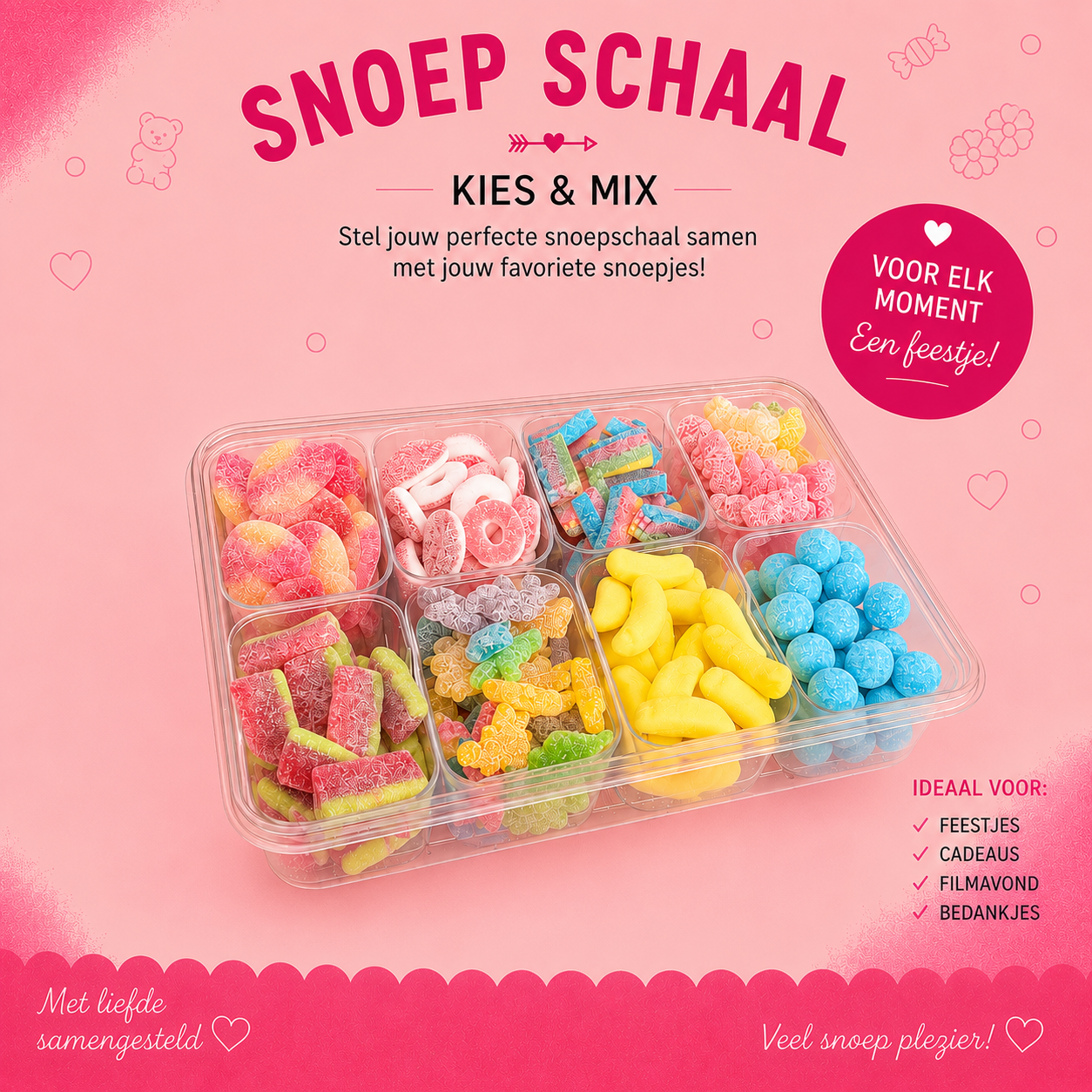 Zure / gesuikerde Snackschaal