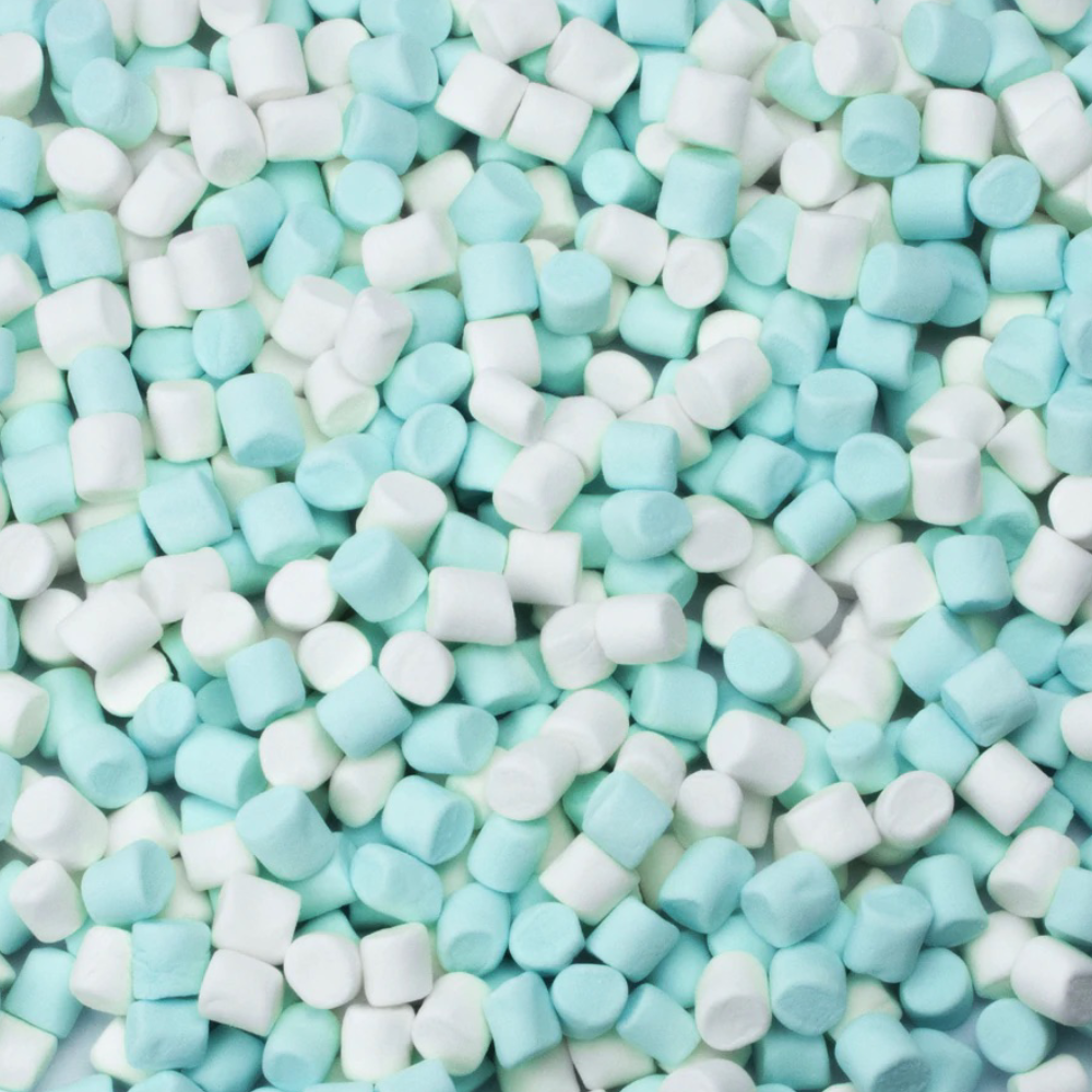 Mini marshmallows blauw