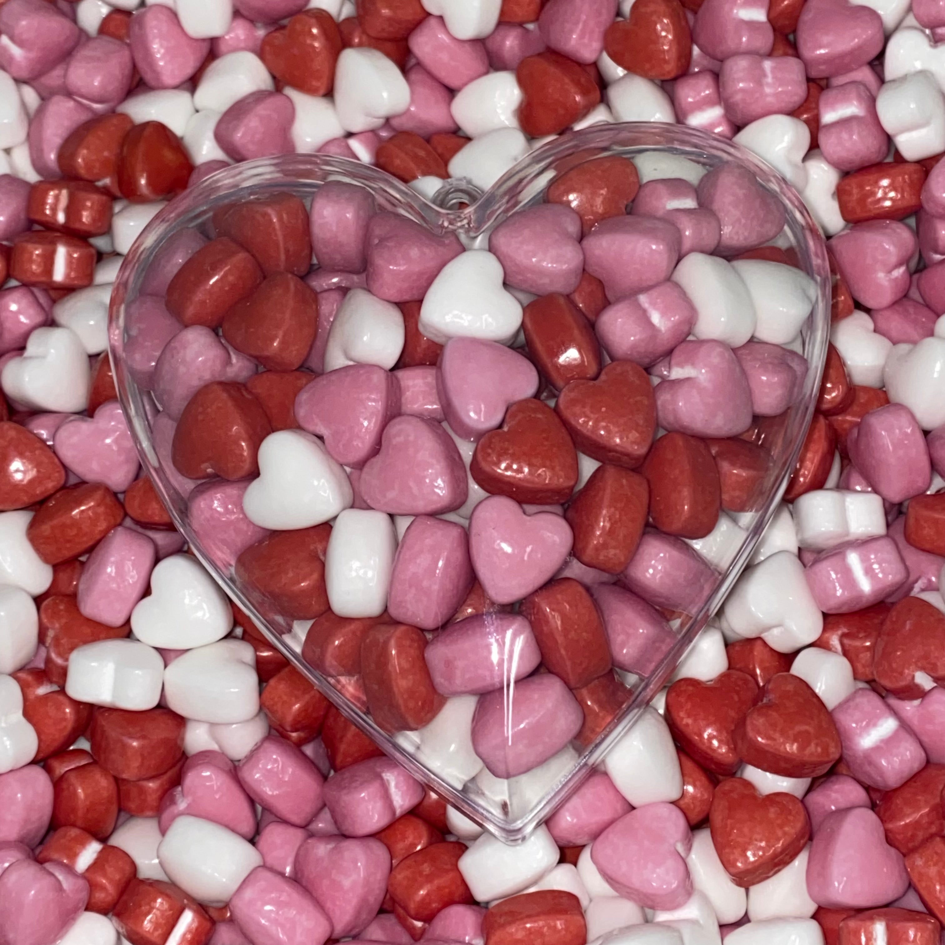 Plastic Hart gevuld met Dextrose Hartjes