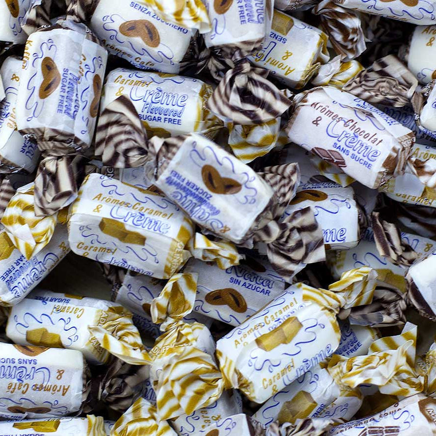 per stuk verpakte toffee snoepjes de bron suikervrij