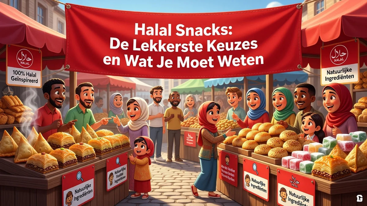Professional header image for list-based article: Halal Snacks: De Lekkerste Keuzes en Wat Je Moet Weten