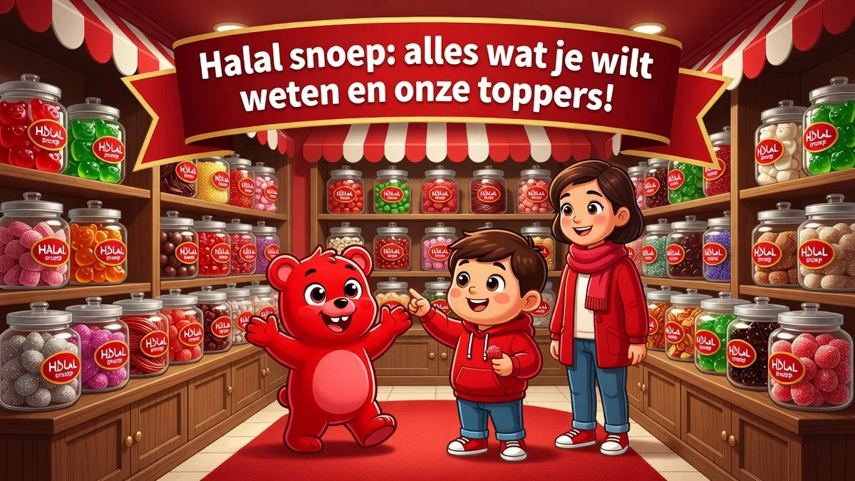 Professional header image for list-based article: Halal snoep: alles wat je wilt weten en onze toppers!