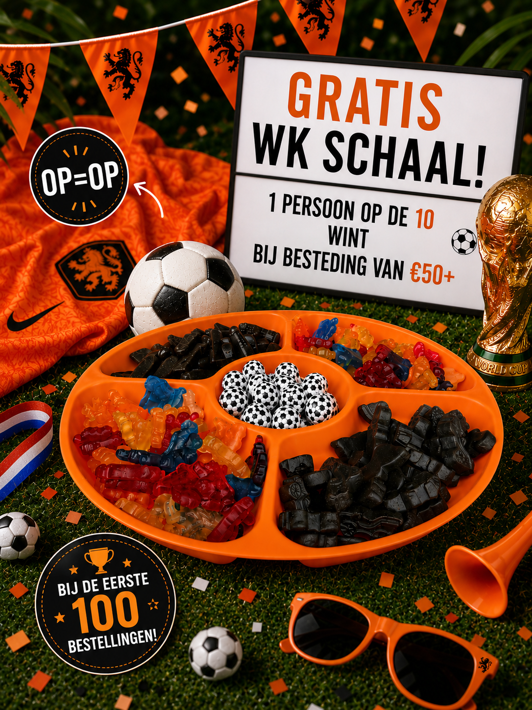 WK Snoep & Oranje Snoep Kopen, Voetbal Snoepjes en Oranje Traktaties
