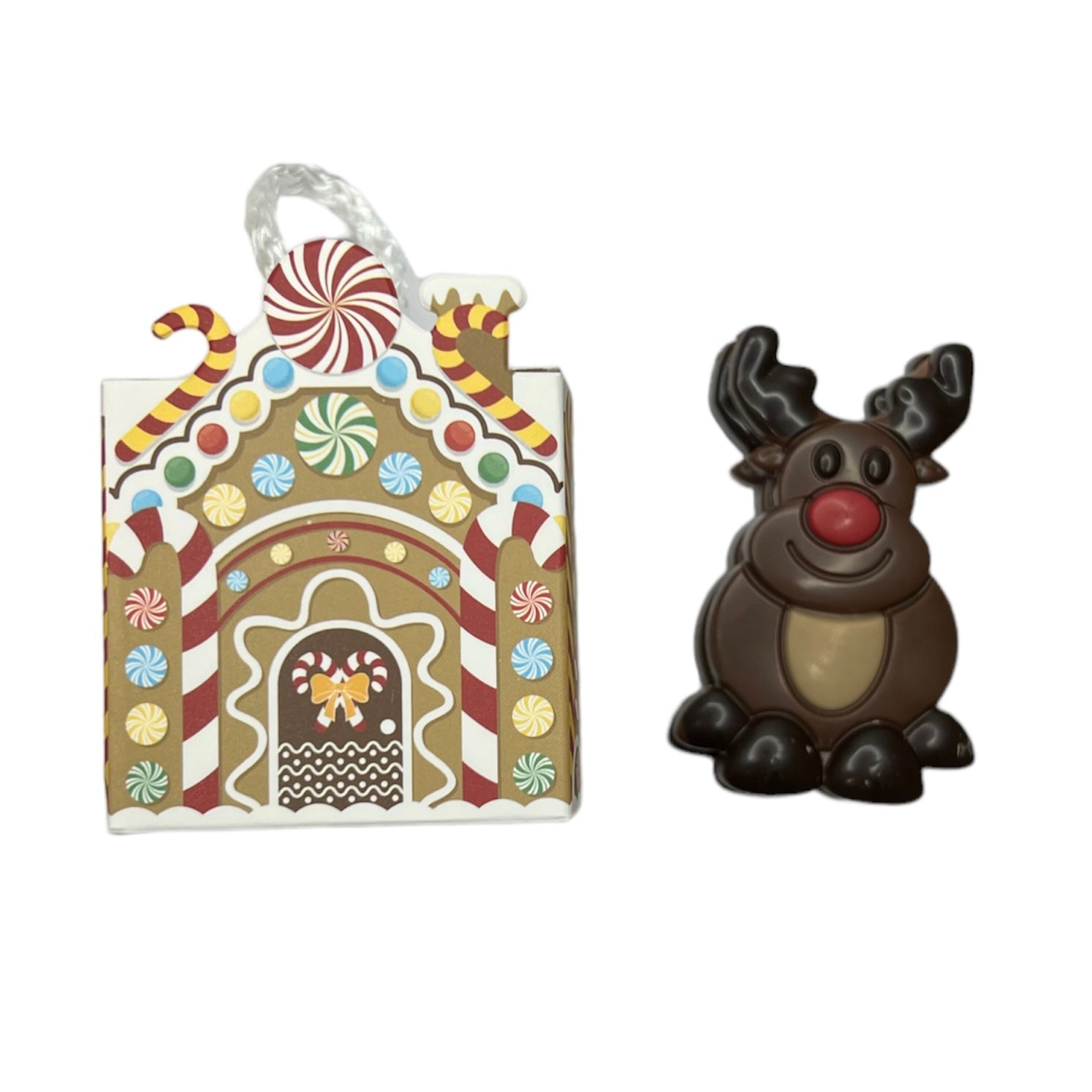 Gingerbread house hanger met chocolaatjes