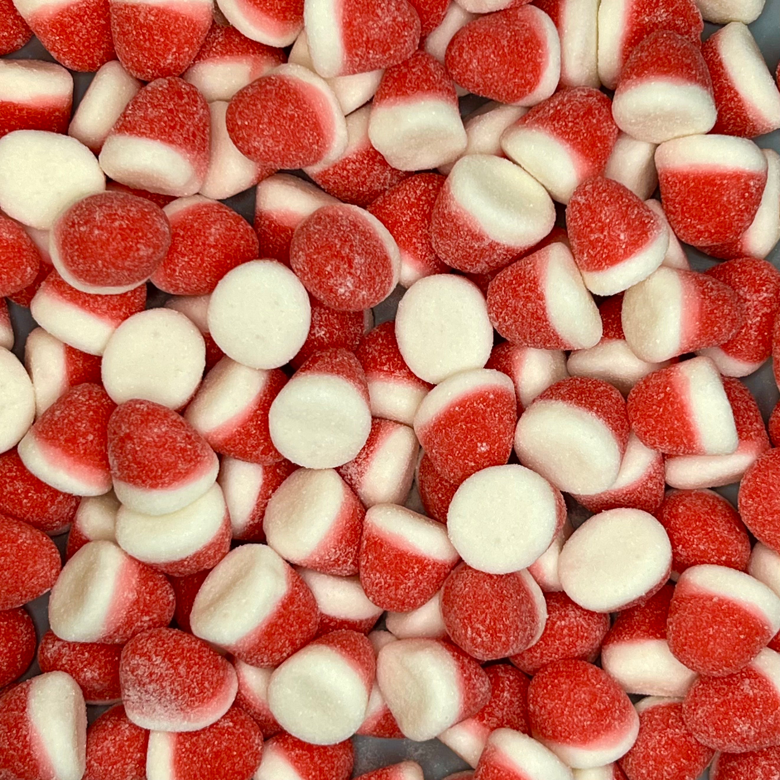 Gesuikerde aardbeien kusjes snoep mixen