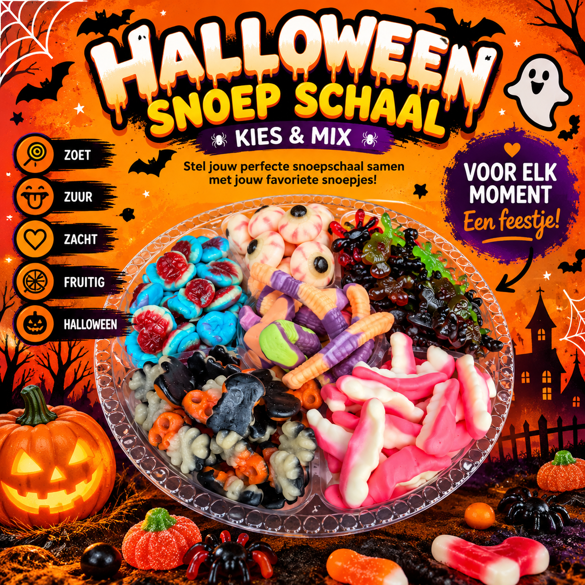 Halloween Ronde Snoepschaal