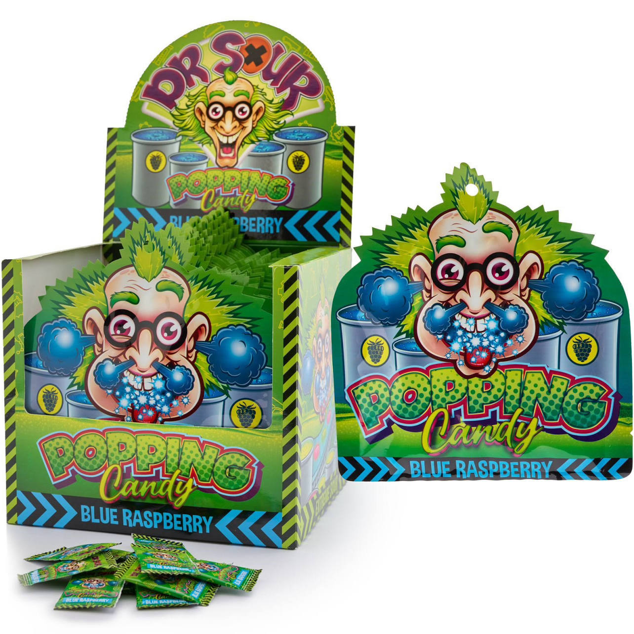 Koop Dr. Sour Popping Candy Blue Raspberry - Geniet van Amerikaans Snoep bij Candy Freaks!