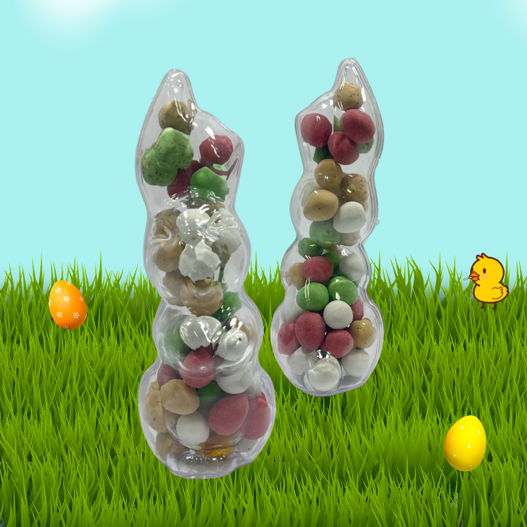 Paashaas gevuld met chocolade eitjes