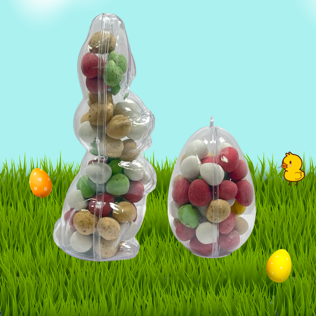 Paasei gevuld met chocolade eitjes