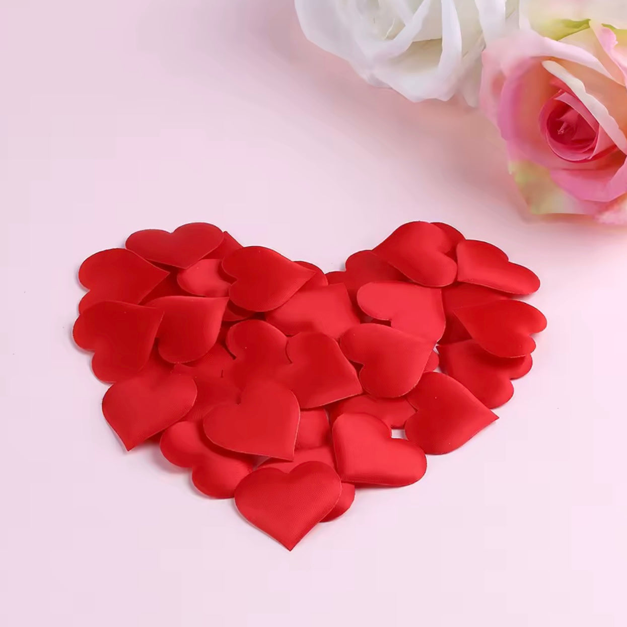 Rode Stoffen Hartjes