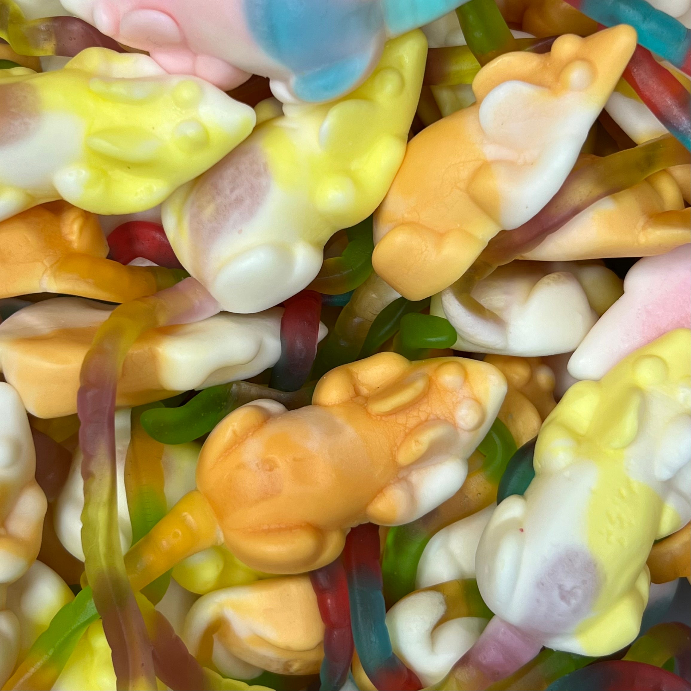 Snoep muizen met lange staarten