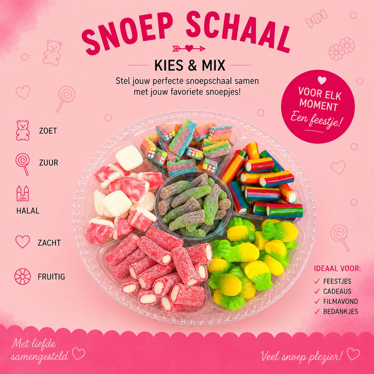 Halal Ronde Snoepschaal