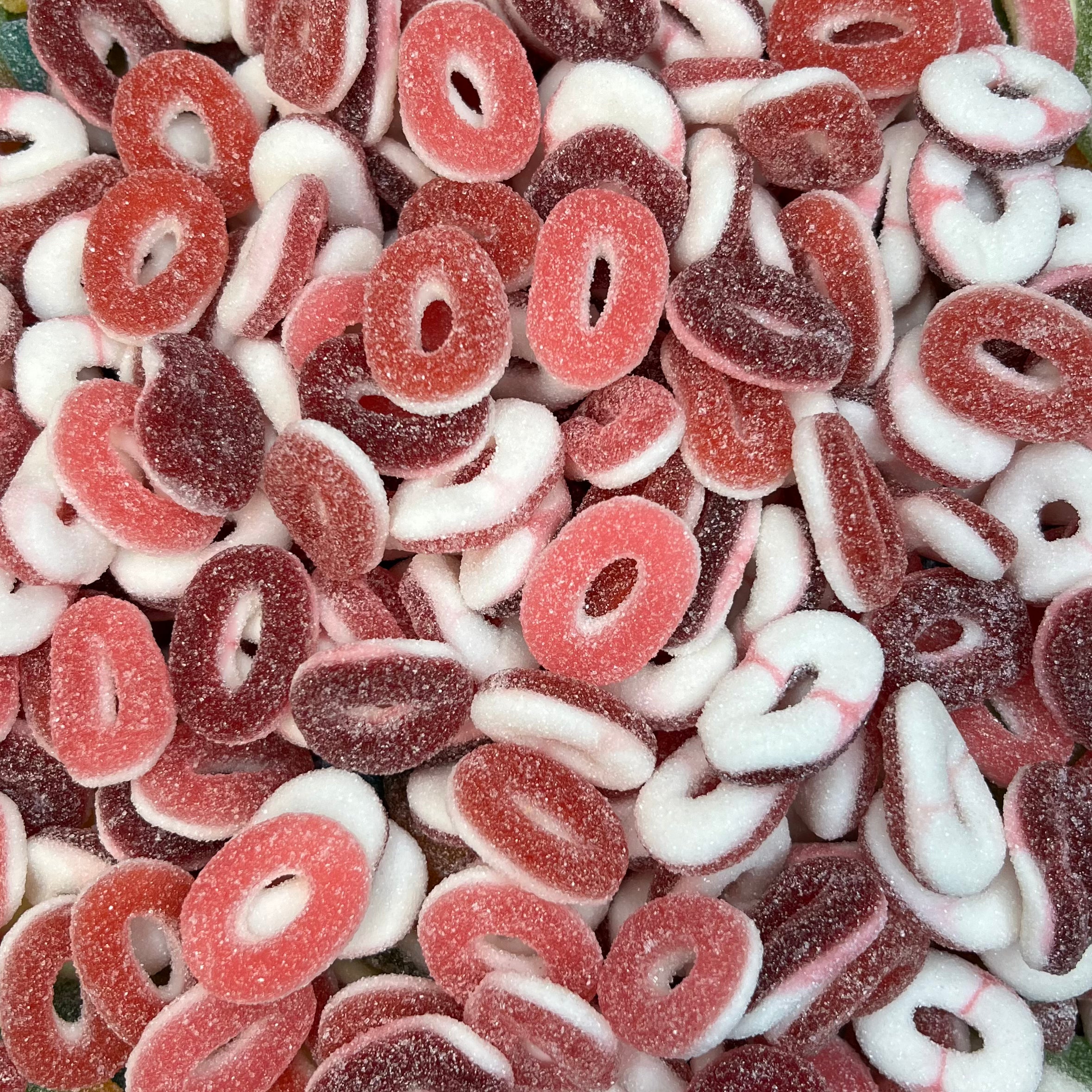 Rood fruit ringen