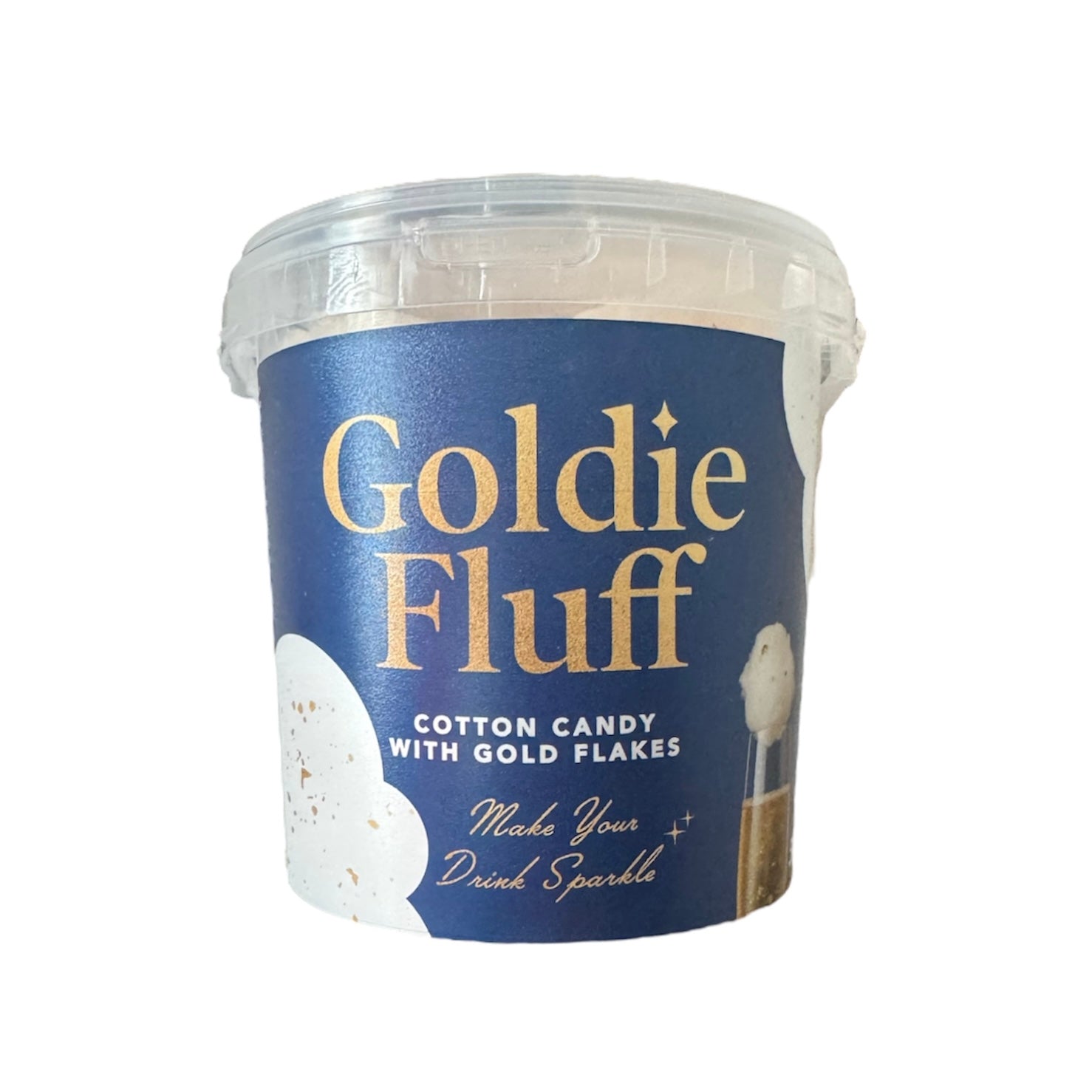 Suikerspin met gouden flokken