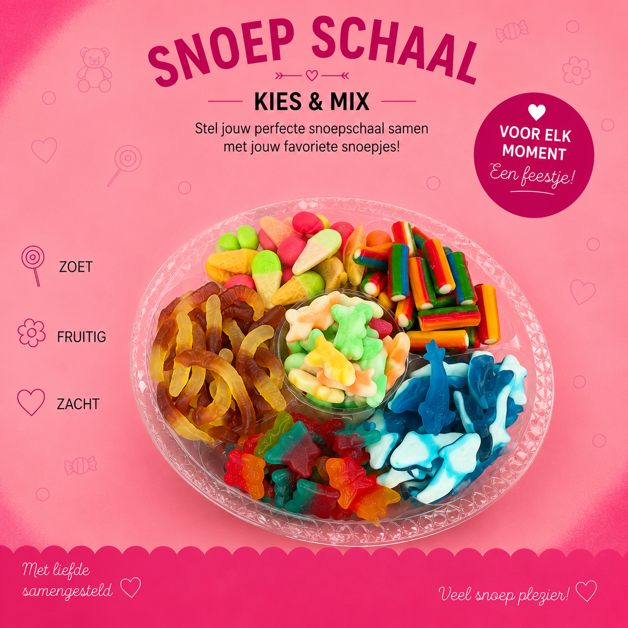 Zoete Ronde Snoepschaal