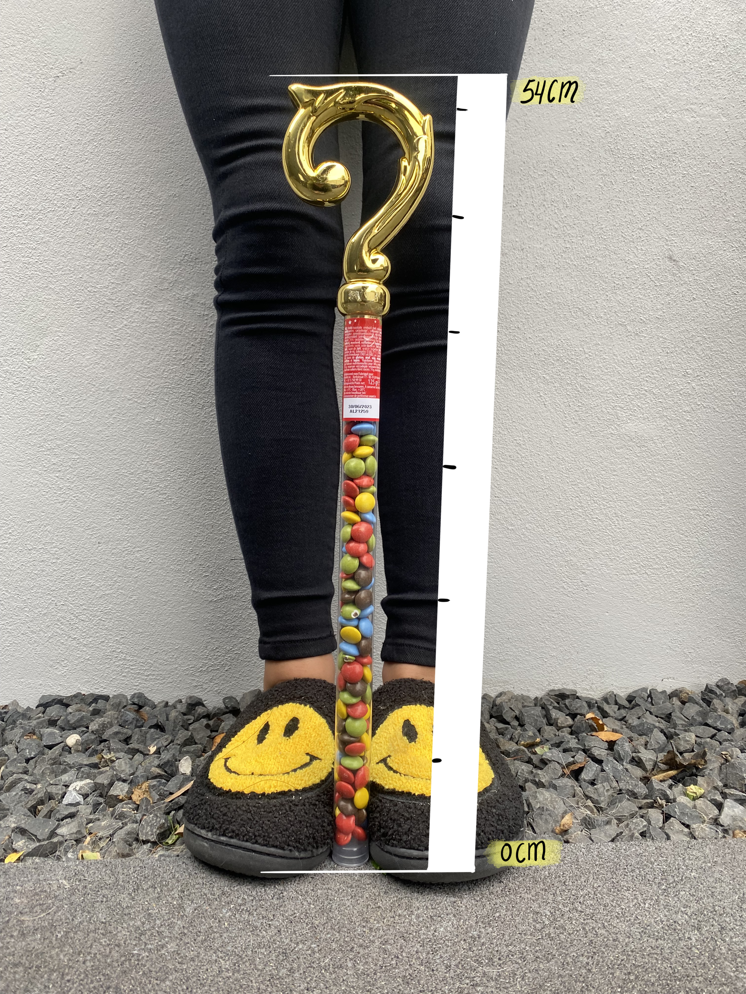 Sinterklaas staf met smarties 54 cm